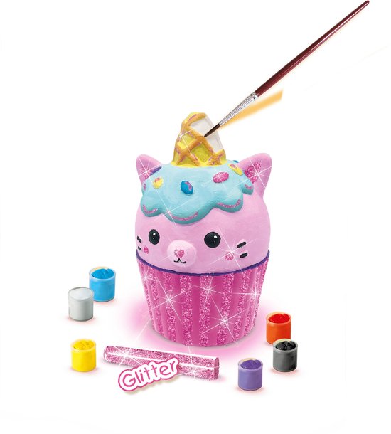Ses Creative gips gieten en schilderen cupcake 9-delig - Roze