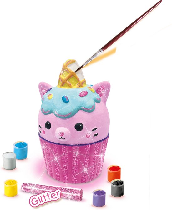 Ses Creative gips gieten en schilderen cupcake 9-delig - Roze