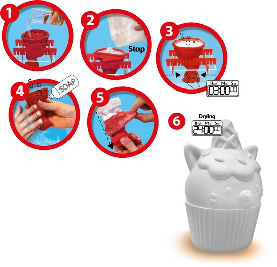 Ses Creative gips gieten en schilderen cupcake 9-delig - Roze