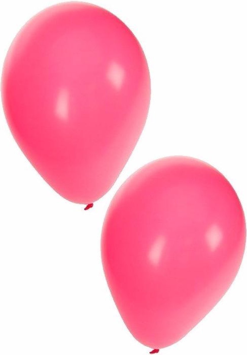 25x stuks party ballonnen - 27 cm - ballon voor helium en lucht - verjaardag/feestartikelen/versiering - Roze