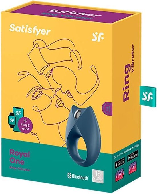 SATISFYER Royal One Cockring App Controlled - Blauw