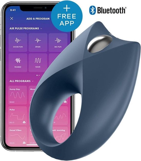 SATISFYER Royal One Cockring App Controlled - Blauw