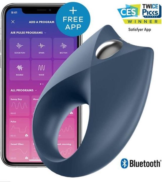 SATISFYER Royal One Cockring App Controlled - Blauw