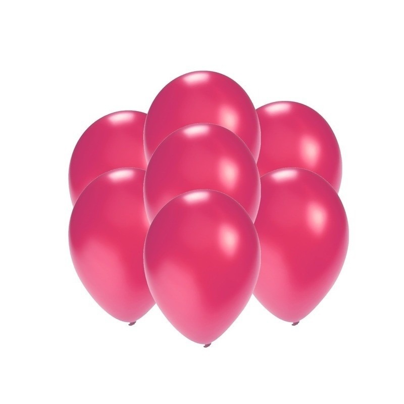 Kleine ballonnen metallic 200 stuks - Roze