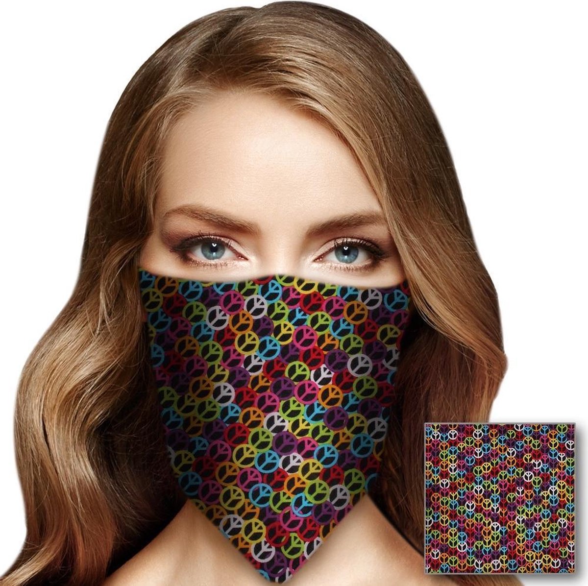 Bandana met peace tekens