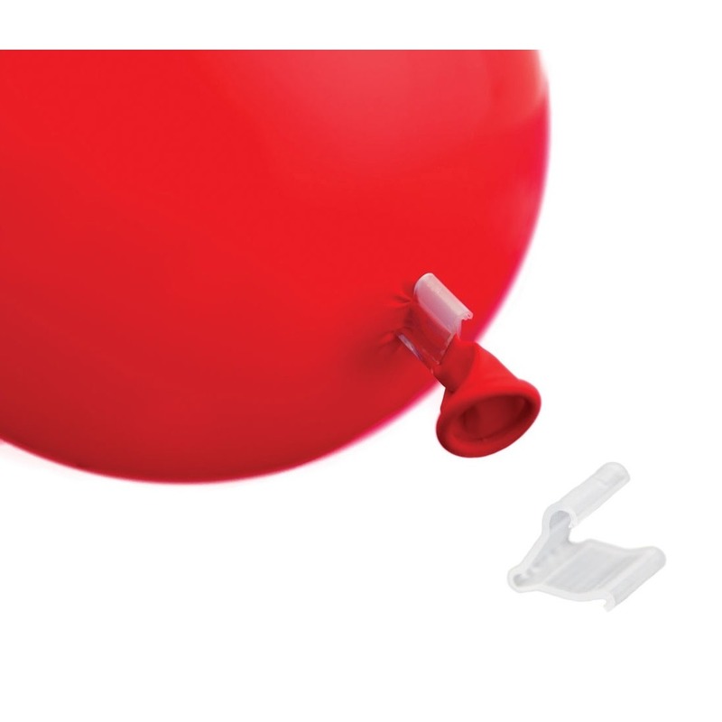 150x Ballonnen sluitingen clipjes/klemmetjes - Feestversieringen accessoires - Wit
