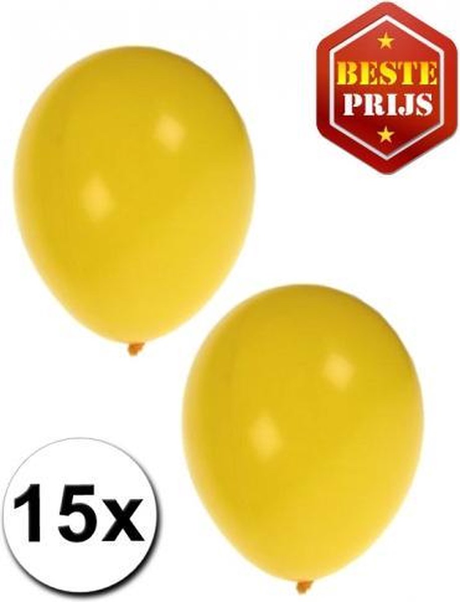 30x Ballonnen geel en groen - 27 cm - gele / groene versiering