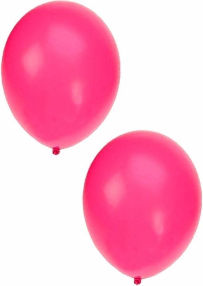 Neon ballonnen 30x stuks 27 cm - Feestartikelen/versieringen - Roze