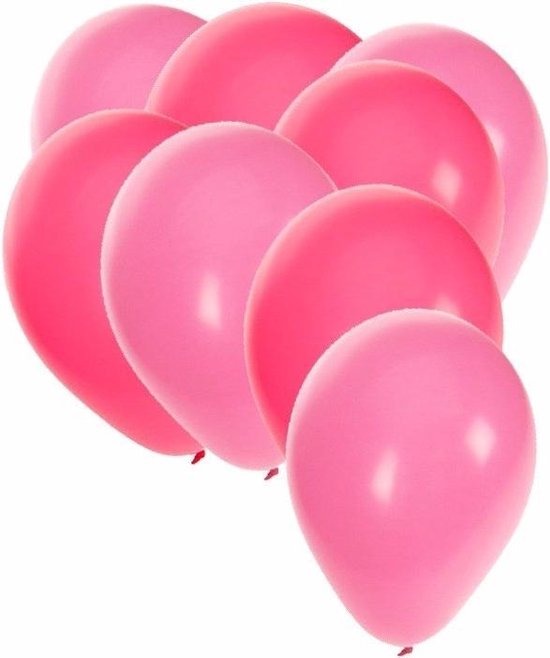 30x stuks party ballonnen - 27 cm - roze / lichtroze - Feestartikelen/versiering