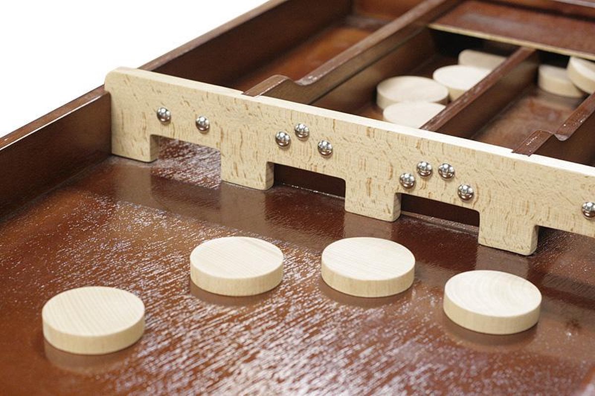 Longfield Games Sjoelschijven holgedraaid 30 stuks 52 x 12,5 mm - Beige