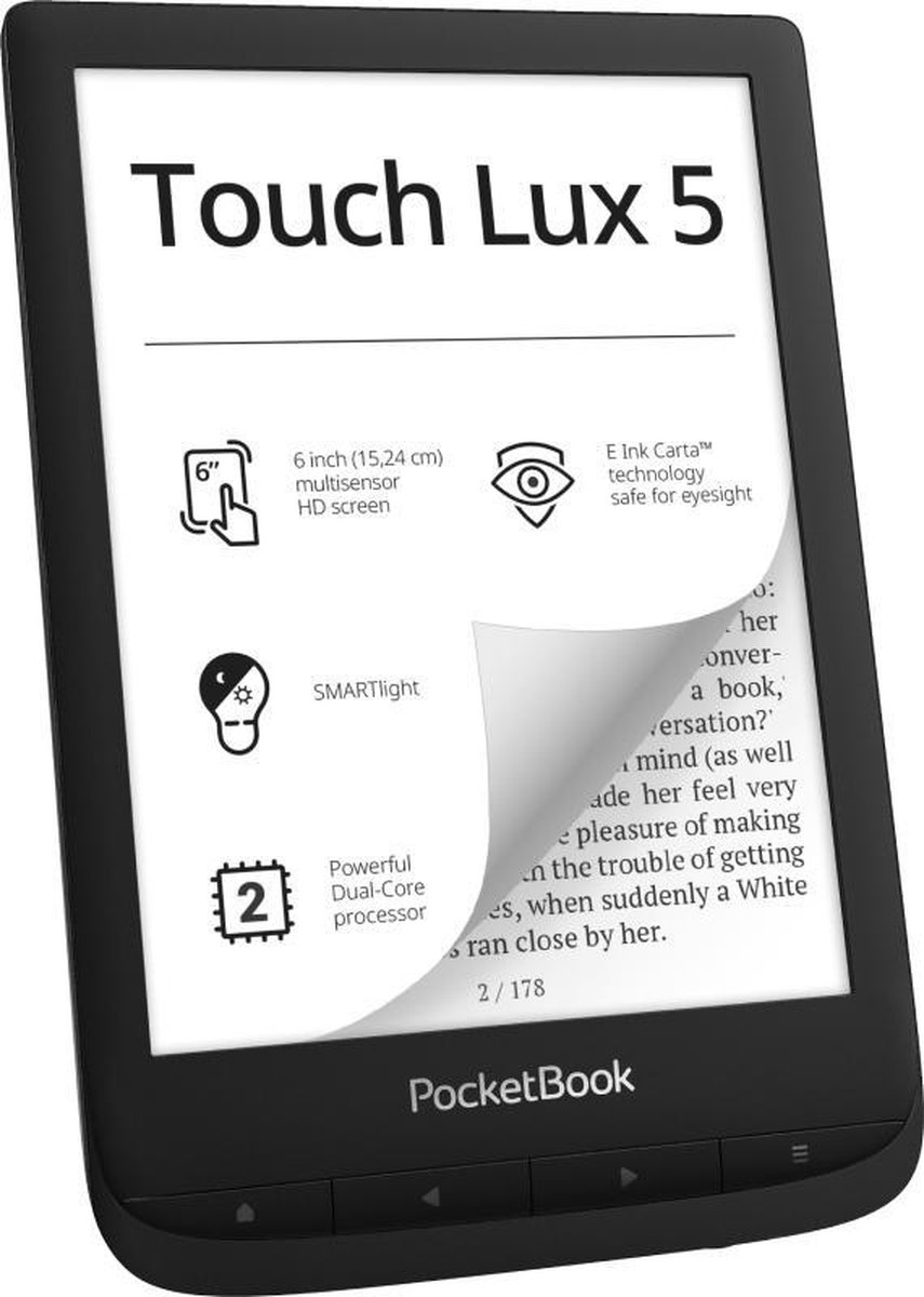 PocketBook Touch Lux 5 Ink - Zwart