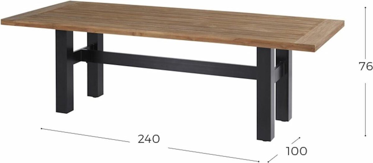 Sophie yasmani table 240x100 - Zwart