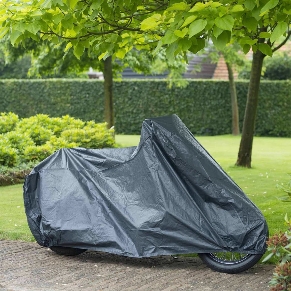 Nature Beschermhoes voor motor PE H125x265x105 cm - Grijs