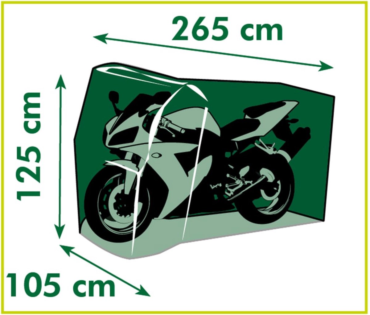 Nature Beschermhoes voor motor PE H125x265x105 cm - Grijs