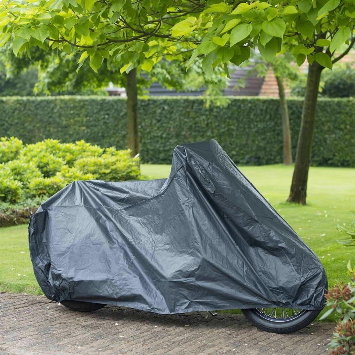 Nature Beschermhoes voor motor PE H125x265x105 cm - Grijs
