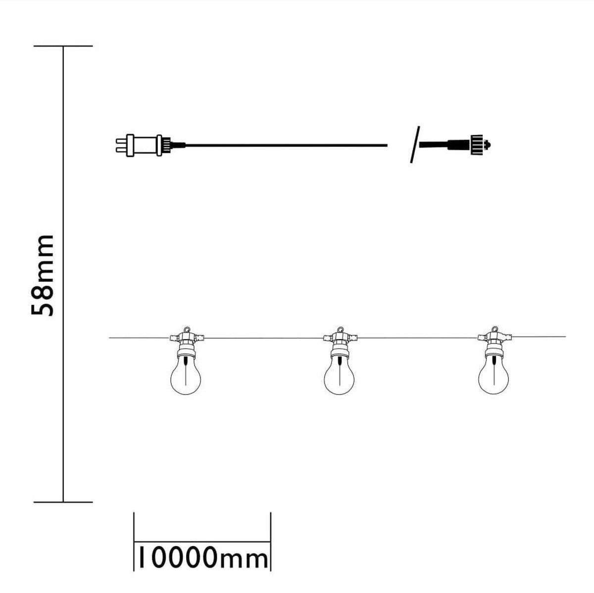Luxform 24V Connectable Party Light Maui - Zwart