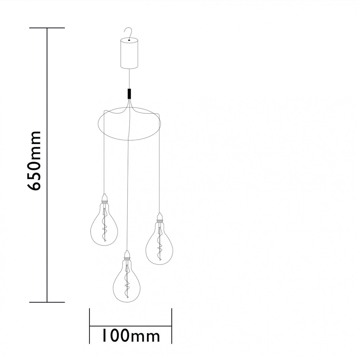Luxform Lighting Battery 3x Windbell Bulb Flow - Zwart