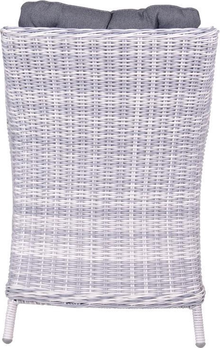 Garden Impressions Osborne dining fauteuil cloudy grey 5 mm reflex black - Grijs