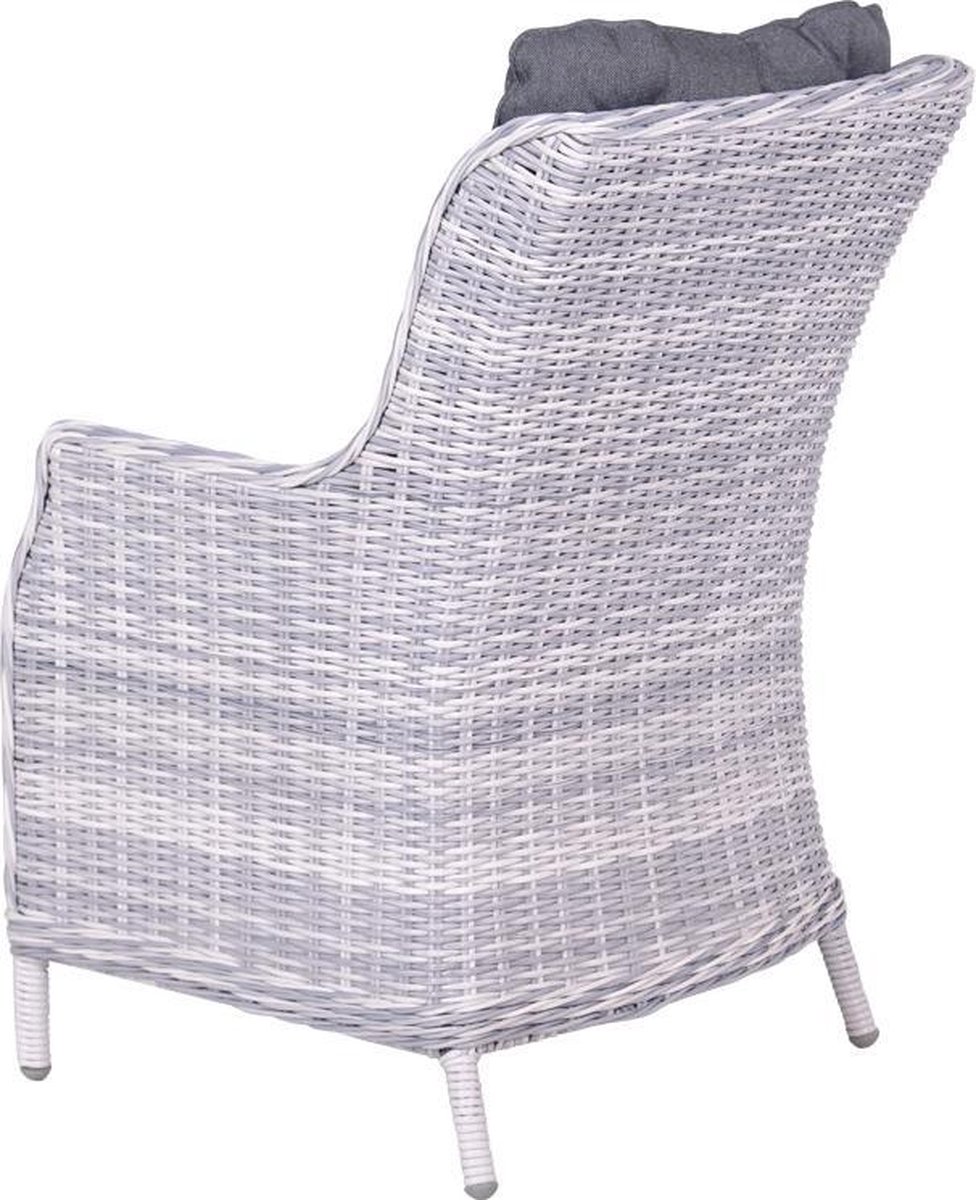 Garden Impressions Osborne dining fauteuil cloudy grey 5 mm reflex black - Grijs