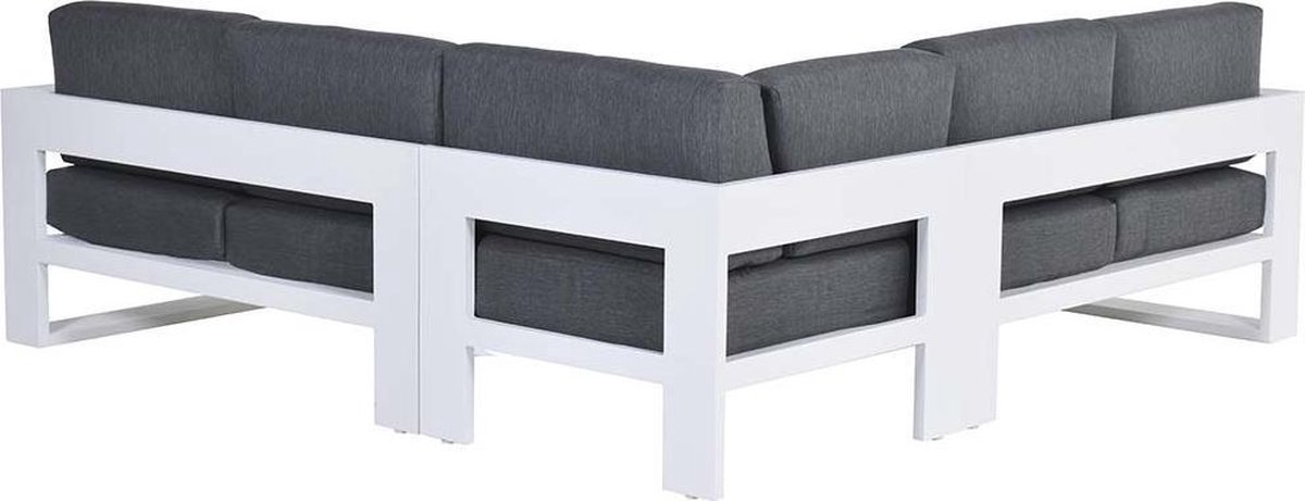 Garden Impressions Cube lounge hoekset 3-delig mat white reflex black - Zwart