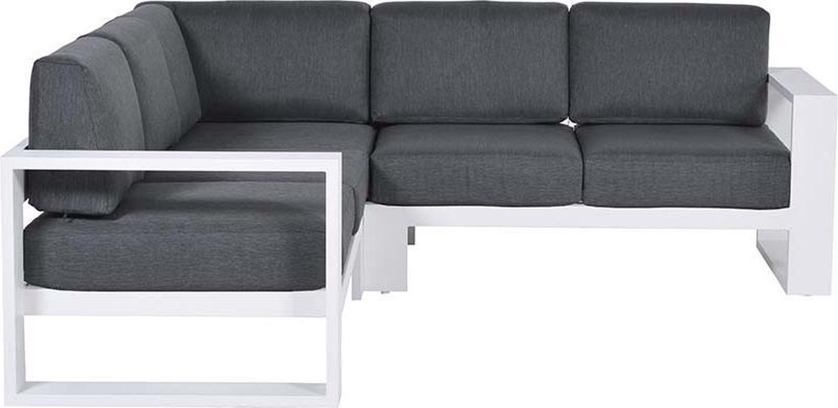 Garden Impressions Cube lounge hoekset 3-delig mat white reflex black - Zwart