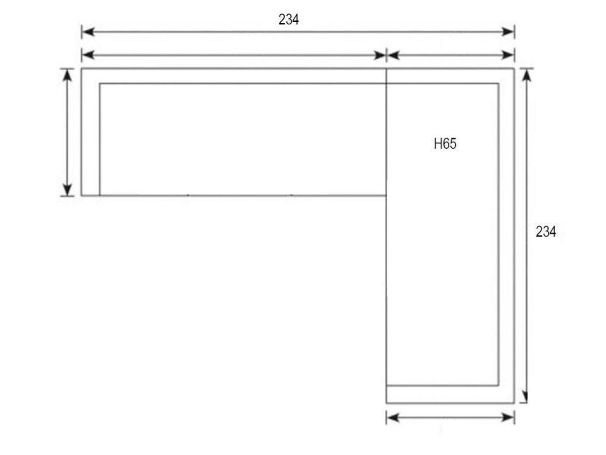 Garden Impressions Cube lounge hoekset 3-delig mat white reflex black - Zwart