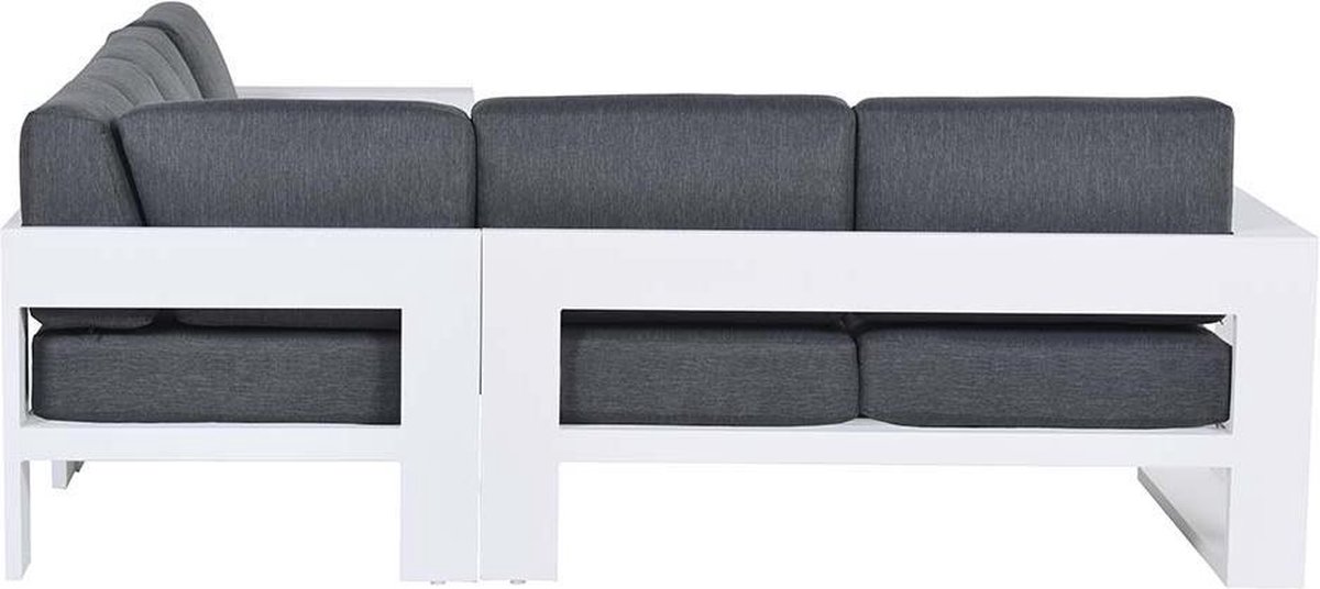 Garden Impressions Cube lounge hoekset 3-delig mat white reflex black - Zwart