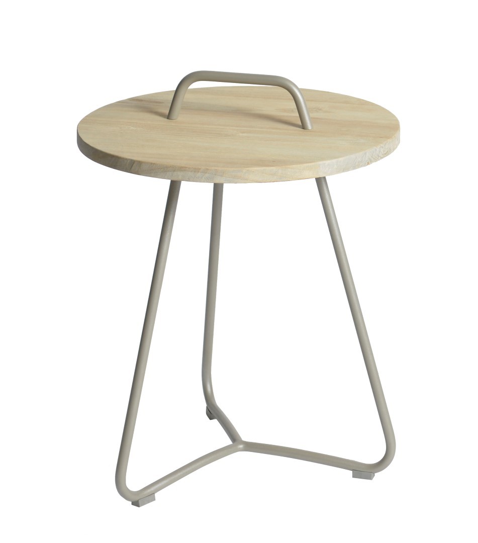 Max&Luuk Ava side table diameter48,5x63 cm taupe - Bruin