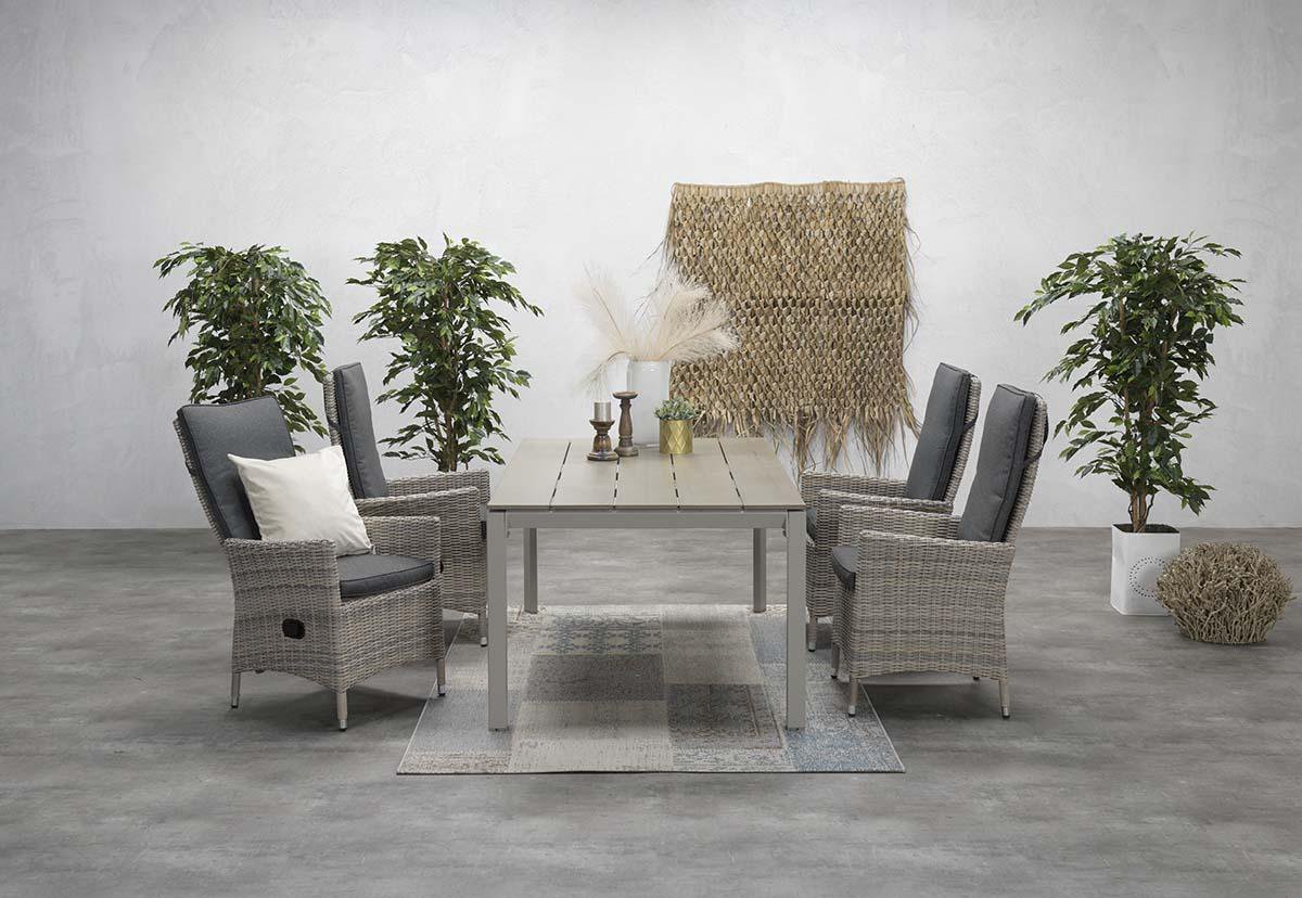 Garden Impressions Cuba verstelbare fauteuil vintage willow Hdiameter6mm/ r. black - Beige