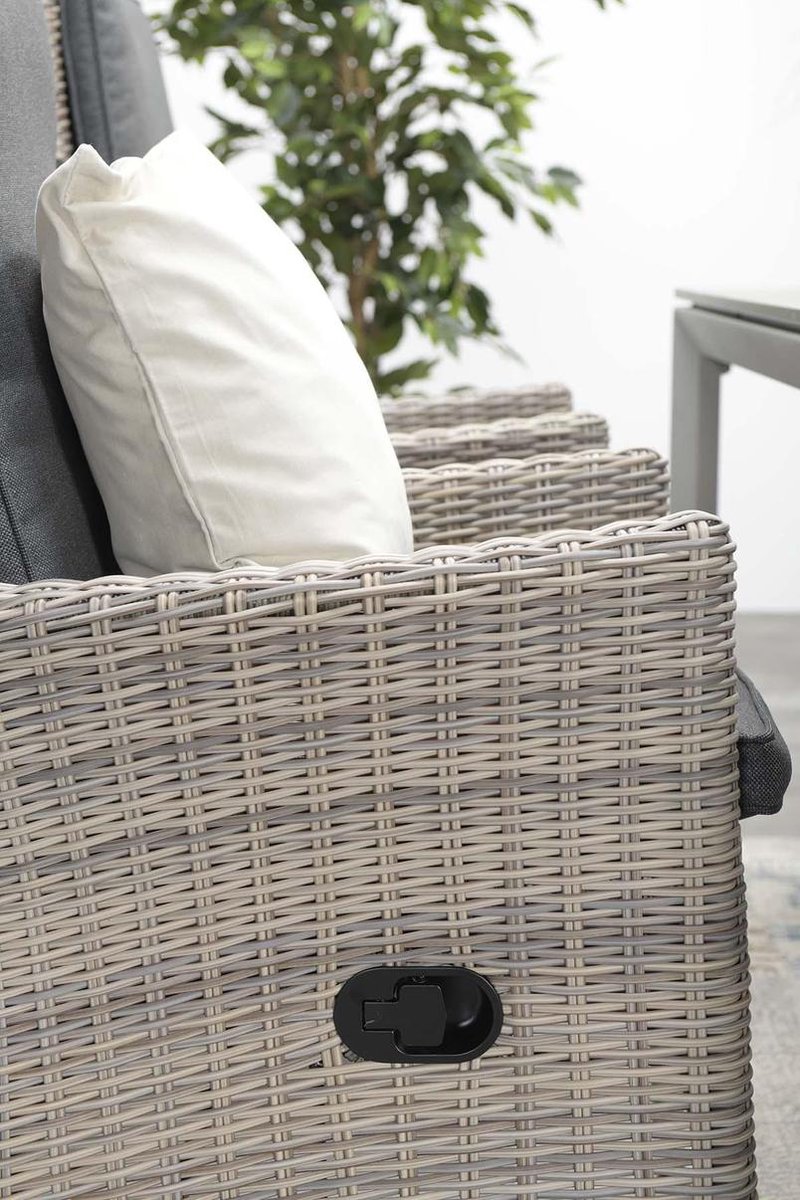 Garden Impressions Cuba verstelbare fauteuil vintage willow Hdiameter6mm/ r. black - Beige