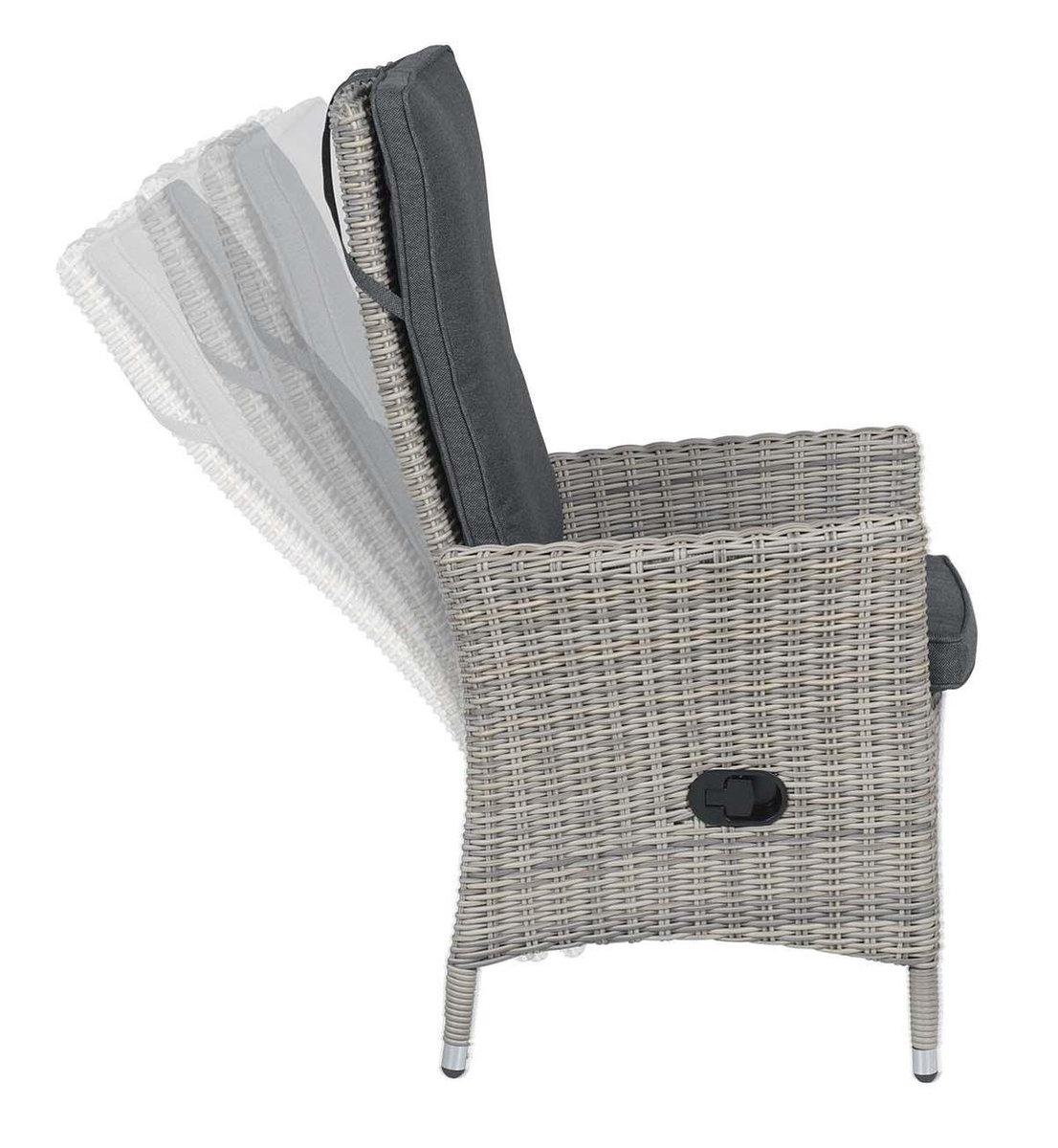 Garden Impressions Cuba verstelbare fauteuil vintage willow Hdiameter6mm/ r. black - Beige