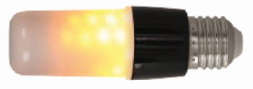 Luxform E27 Flame Light Black Opal Diffuser - Zwart
