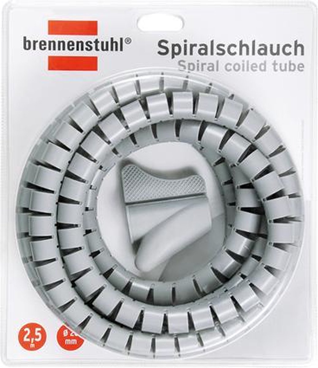 Brennenstuhl Spiraalslang L = 2,5m; Ø = 20mm - Grijs