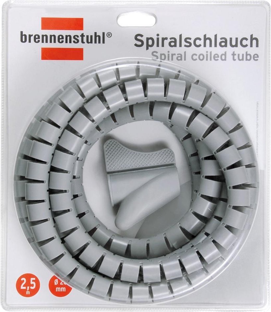 Brennenstuhl Spiraalslang L = 2,5m; Ø = 20mm - Grijs