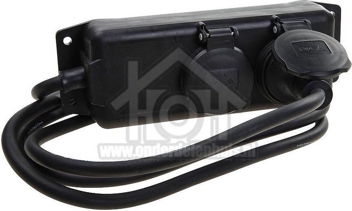 Brennenstuhl Stopcontactverdeler IP44 2-voudig 2m H07RN-F 3G1,5 - Zwart