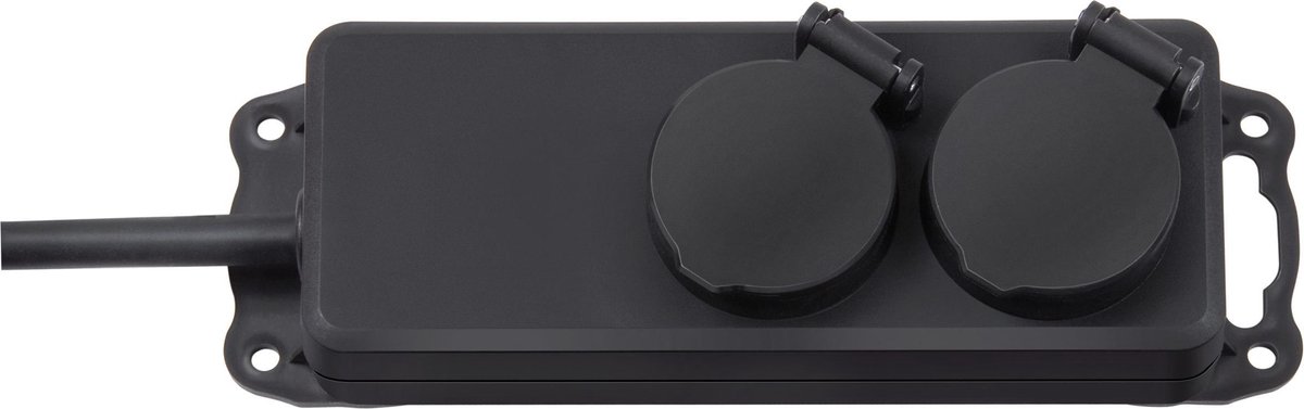 Brennenstuhl Stopcontactverdeler IP44 2-voudig 2m H07RN-F 3G1,5 - Zwart