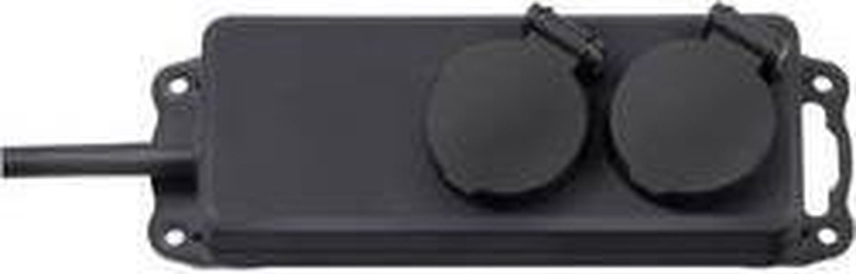 Brennenstuhl Stopcontactverdeler IP44 2-voudig 2m H07RN-F 3G1,5 - Zwart