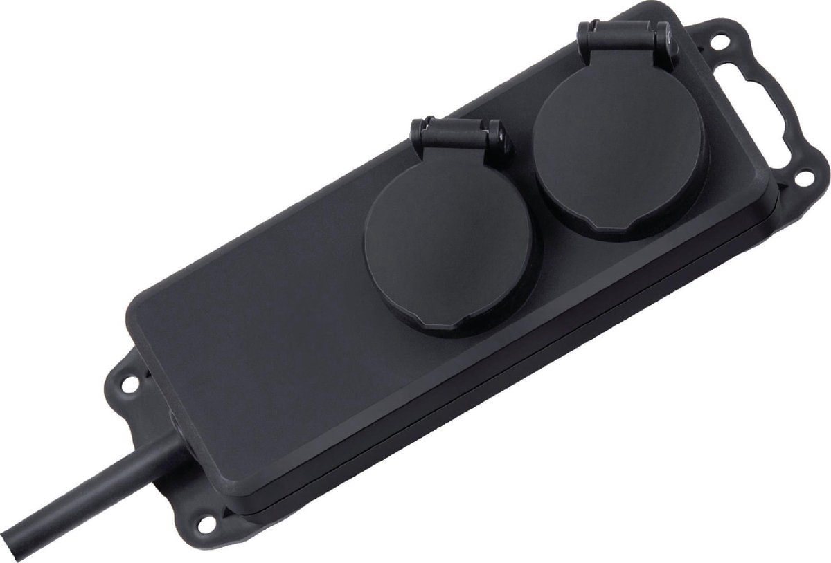 Brennenstuhl Stopcontactverdeler IP44 2-voudig 2m H07RN-F 3G1,5 - Zwart