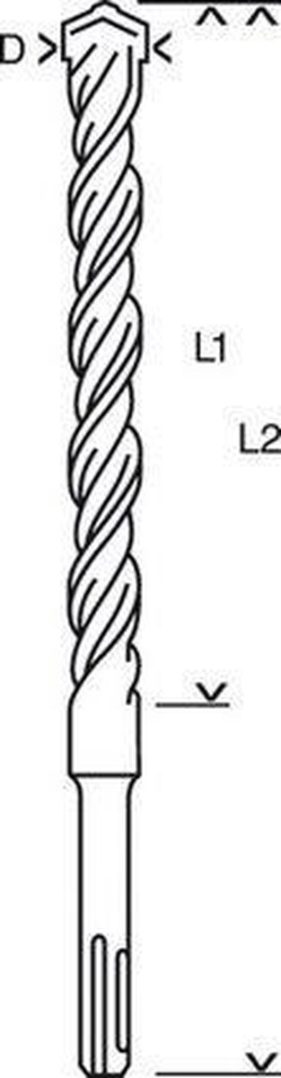 Bosch SDS-plus-5 boor 4 spiralen | 12x250x315 mm