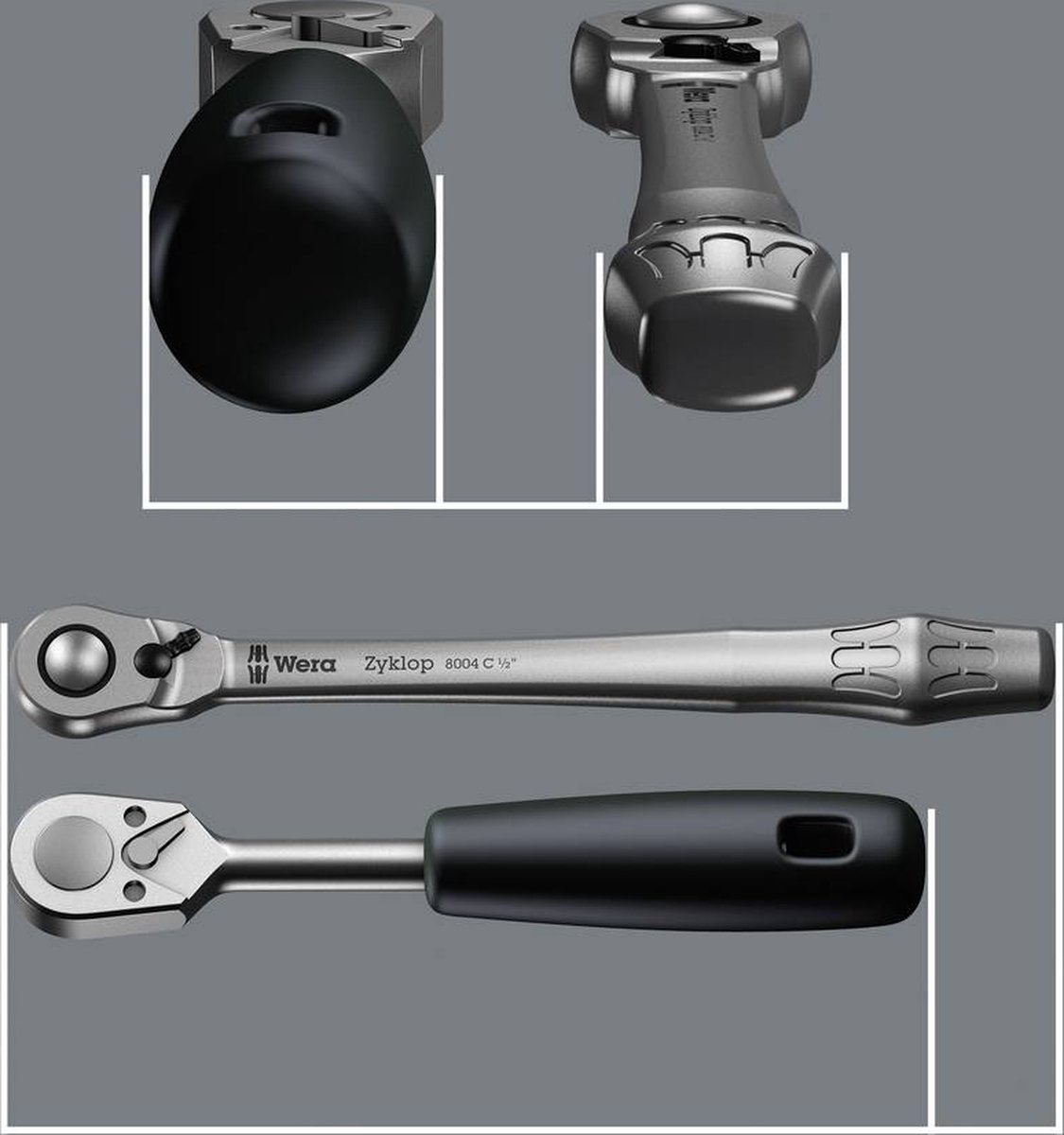 Wera 8100 SB 8 Zyklop Metal-ratelset, omschakelpal, 3/8"-aandrijving, metrisch , 29 -delig - 1 stuk(s)