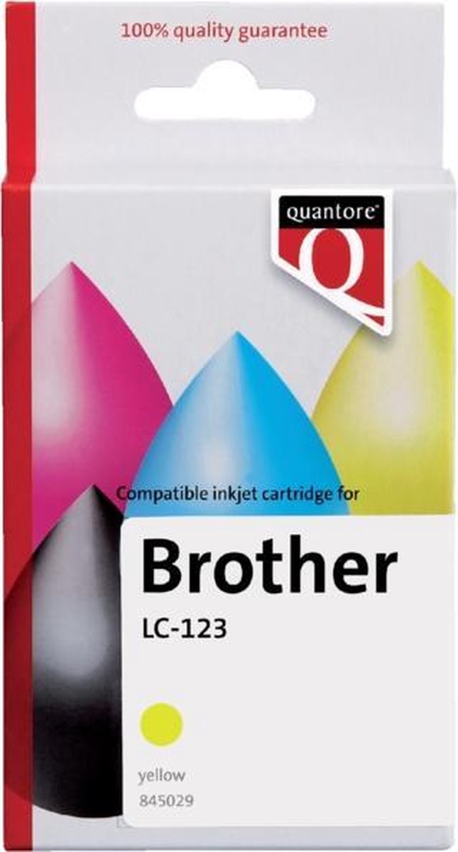 Quantore Inktcartridge - geschikt voor Brother LC-123 - / Yellow - Geel