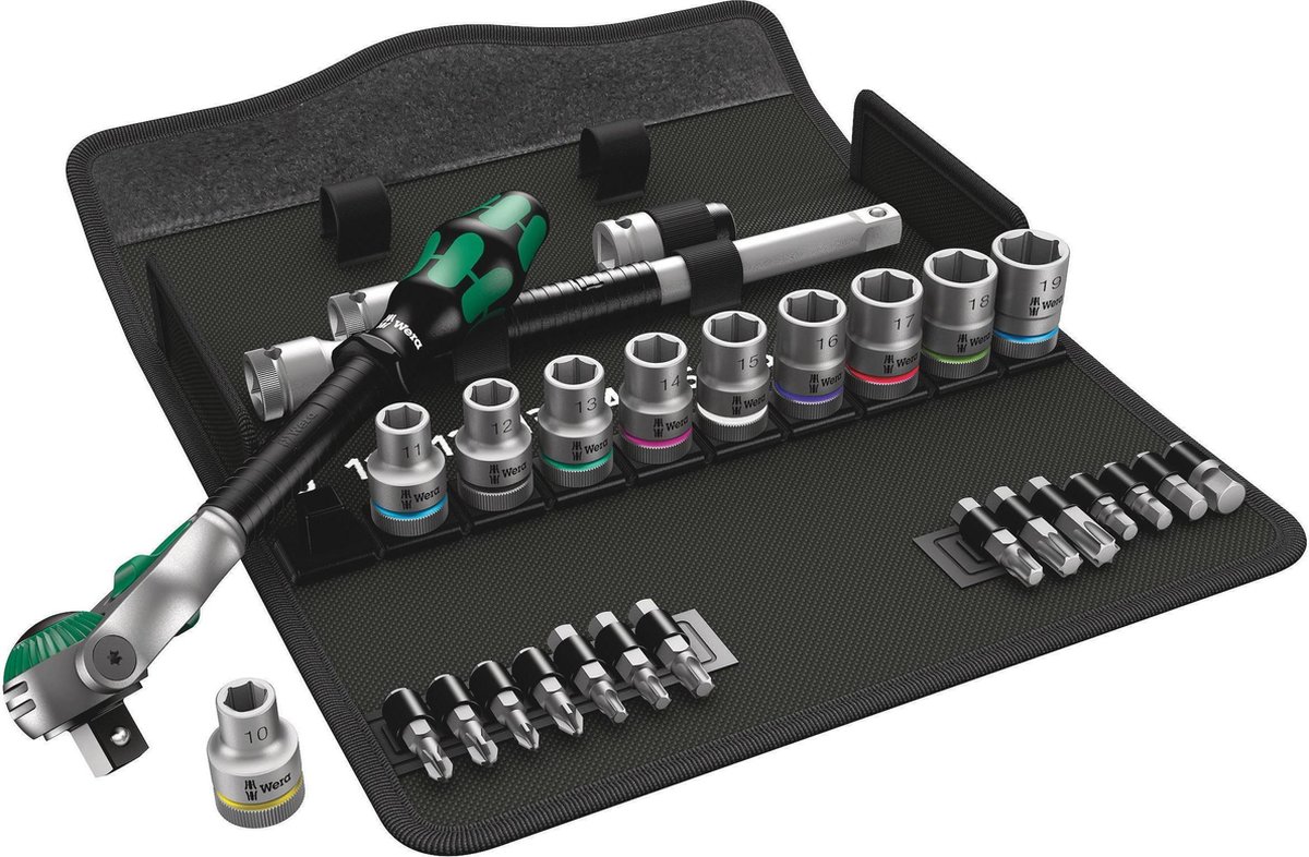 Wera 8100 SC 6 Zyklop Speed-ratelset, 1/2"-aandrijving, metrisch , 28 -delig - 1 stuk(s)