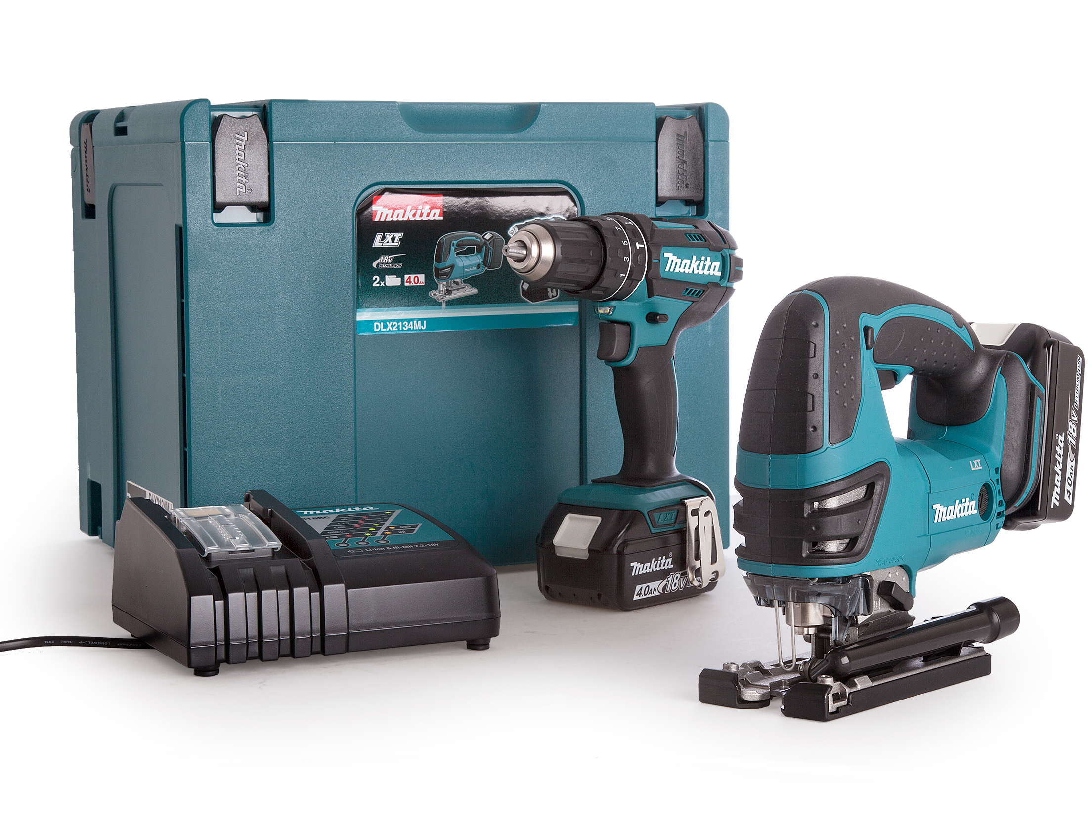 Makita DLX2134MJ | DHP482 accu klopboormachine + DJV180 accu decoupeerzaag | 18v 4.0Ah Li-ion