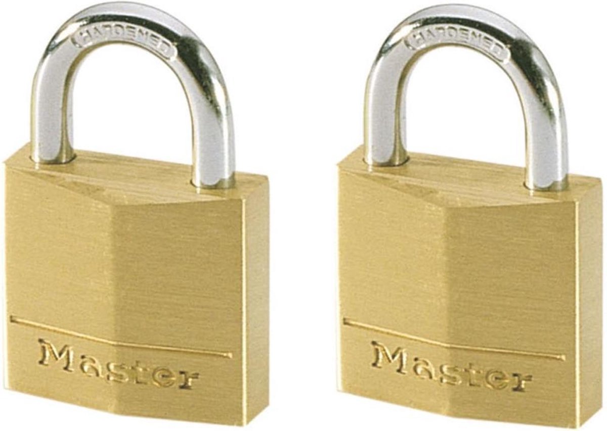 Masterlock 2 x 30mm padlocks ref. 130EURD - keyed alike padlocks - Geel