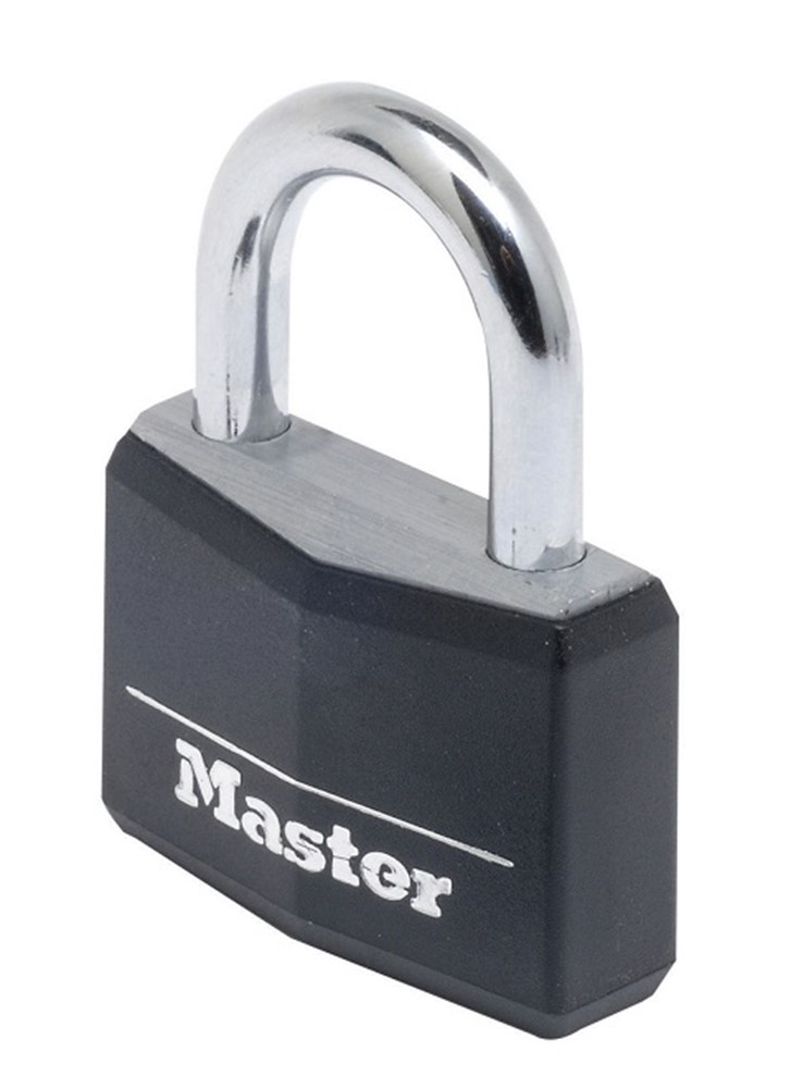 Masterlock 50mm - 25mm hardened steel shackle, 7mm diam. - double locking - 5-pin