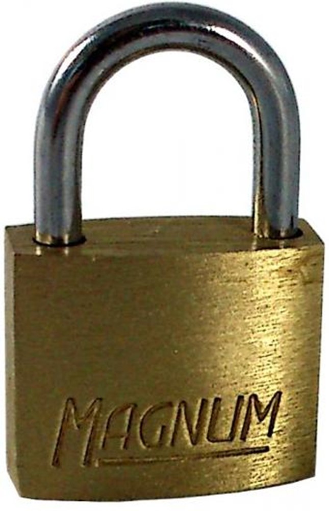 Masterlock 50mm solid brass padlock - steel shackle