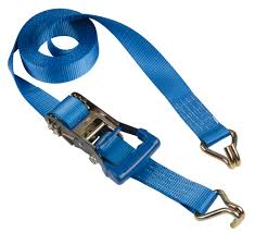 Masterlock Ratchet tie down 6 m with J hooks - colour :blue