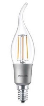 Philips LED filament tipkaars 5-40W E14 827 BA35 helder