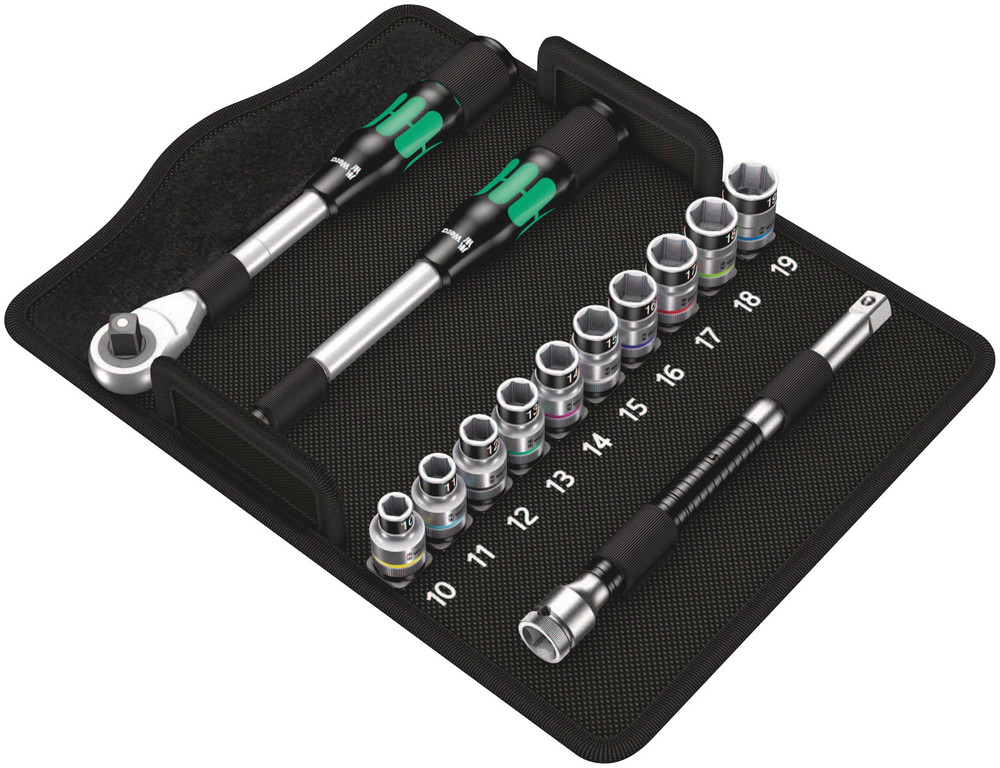 Wera 8006 SC 1 Zyklop Hybrid-ratelset, 1/2"-aandrijving, metrisch , 13 -delig - 1 stuk(s)