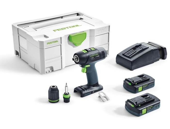 Festool T 18+3 Li 3,1-Compact Accuschroefboormachine | Li-ion 3.1Ah